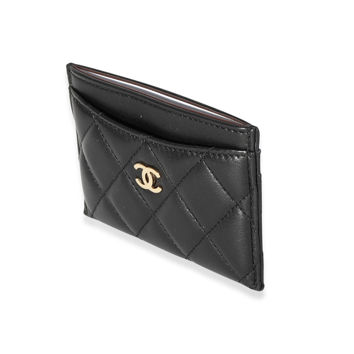 Chanel Black Quilted Lambskin Classic Card Holder