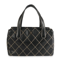 Chanel Black Calfskin Wild Stitch Tote