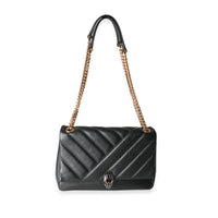 Bvlgari Black Leather Serpenti Cabochon Shoulder Bag