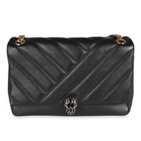 Bvlgari Black Leather Serpenti Cabochon Shoulder Bag