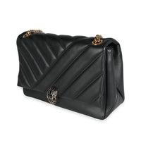 Bvlgari Black Leather Serpenti Cabochon Shoulder Bag