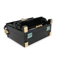 Dolce & Gabbana Hand Painted Wooden Piano Box Bag with Snakeskin Strap