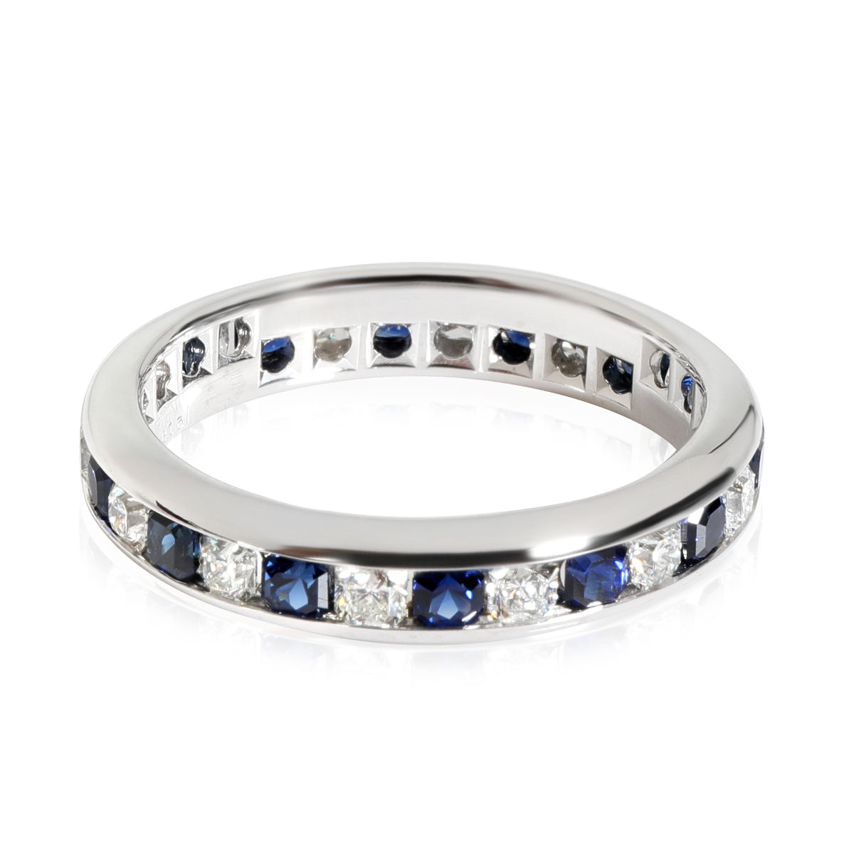 Tiffany & Co. Lucida Sapphire Diamond Band in Platinum 0.70 CTW