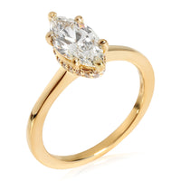 Ritani Marquise Diamond Engagement Ring in 18k Yellow Gold I VVS2 1.38 CTW