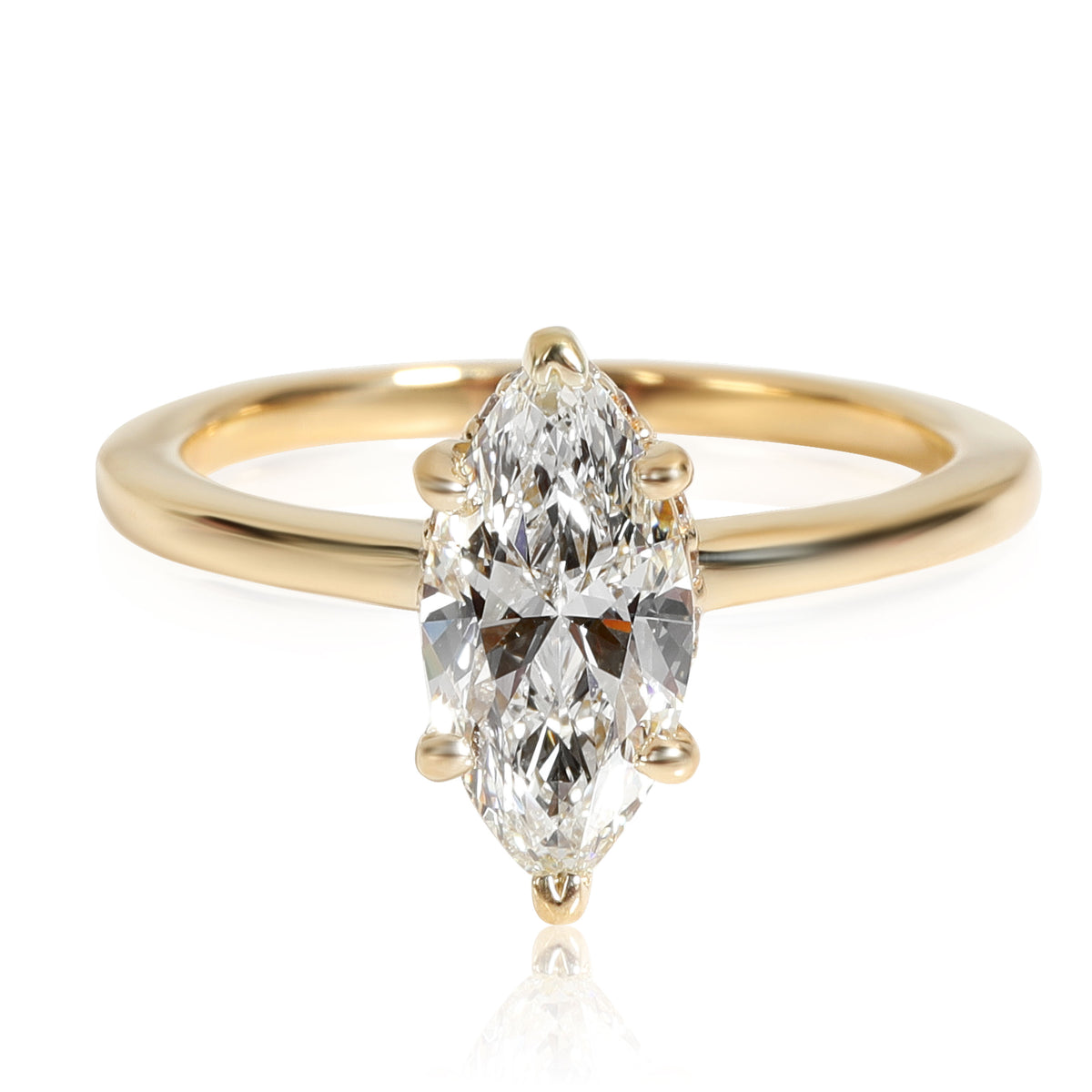 Ritani Marquise Diamond Engagement Ring in 18k Yellow Gold I VVS2 1.38 CTW