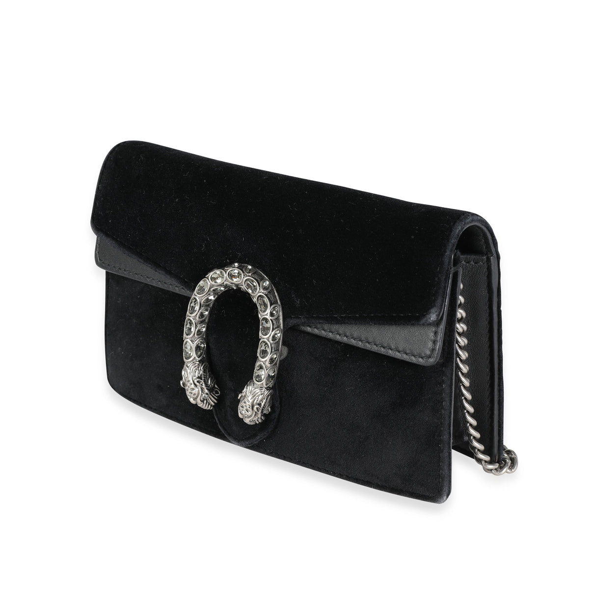 Gucci Black Velvet Super Mini Dionysus Crossbody Bag, myGemma, DE