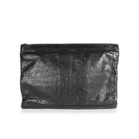 Balenciaga Black Lambskin Large Clip Clutch