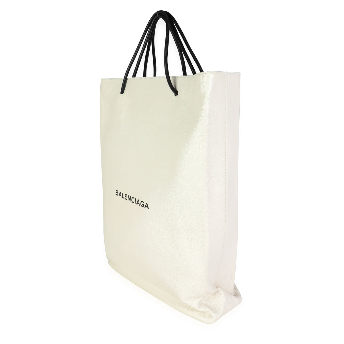 Balenciaga White Leather North South Shopping Tote