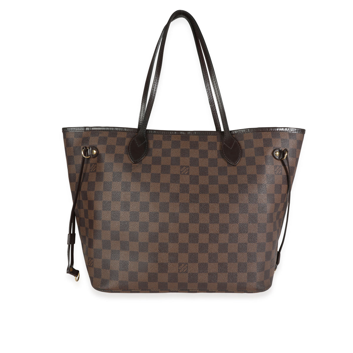 Louis Vuitton Ebene Monogram Coated Canvas Neverfull GM Gold Hardware, 2010 (Like New), Womens Handbag