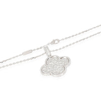 Van Cleef & Arpels Magic Alhambra Diamond Necklace in 18k White Gold 2.55 CTW