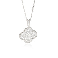 Van Cleef & Arpels Magic Alhambra Diamond Necklace in 18k White Gold 2.55 CTW