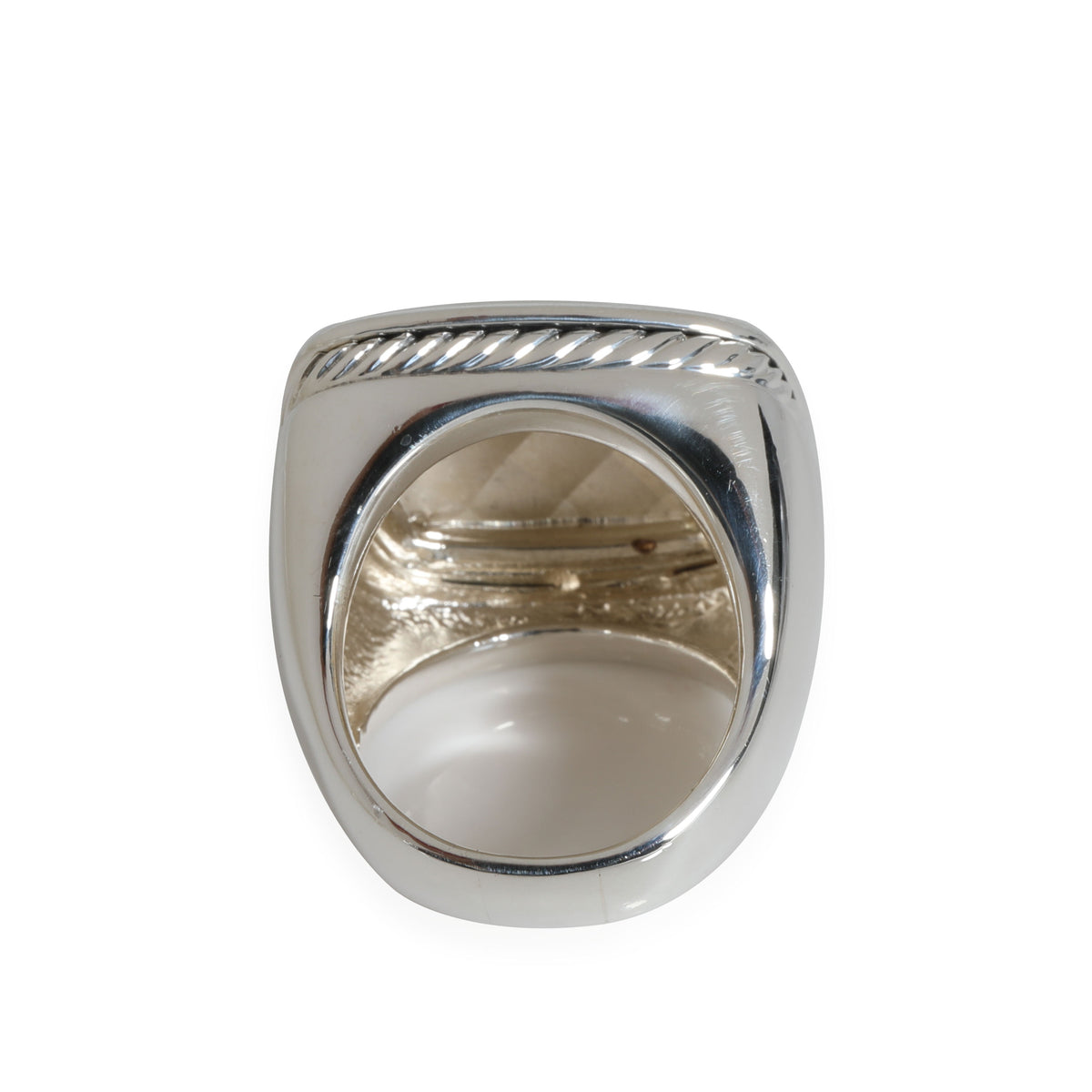 David Yurman Albion Faceted Dome Ring in 18kt Gold/Sterling