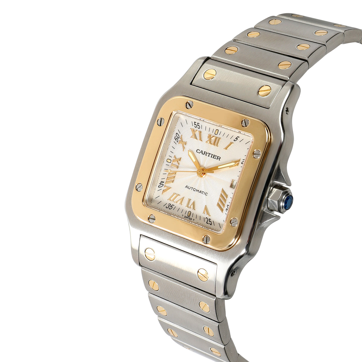 Cartier Santos Galbee W20041C4 Women s Watch in 18kt Stainless Steel Yellow Gold