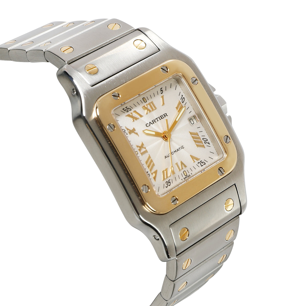 Cartier Santos Galbee W20041C4 Women s Watch in 18kt Stainless Steel Yellow Gold