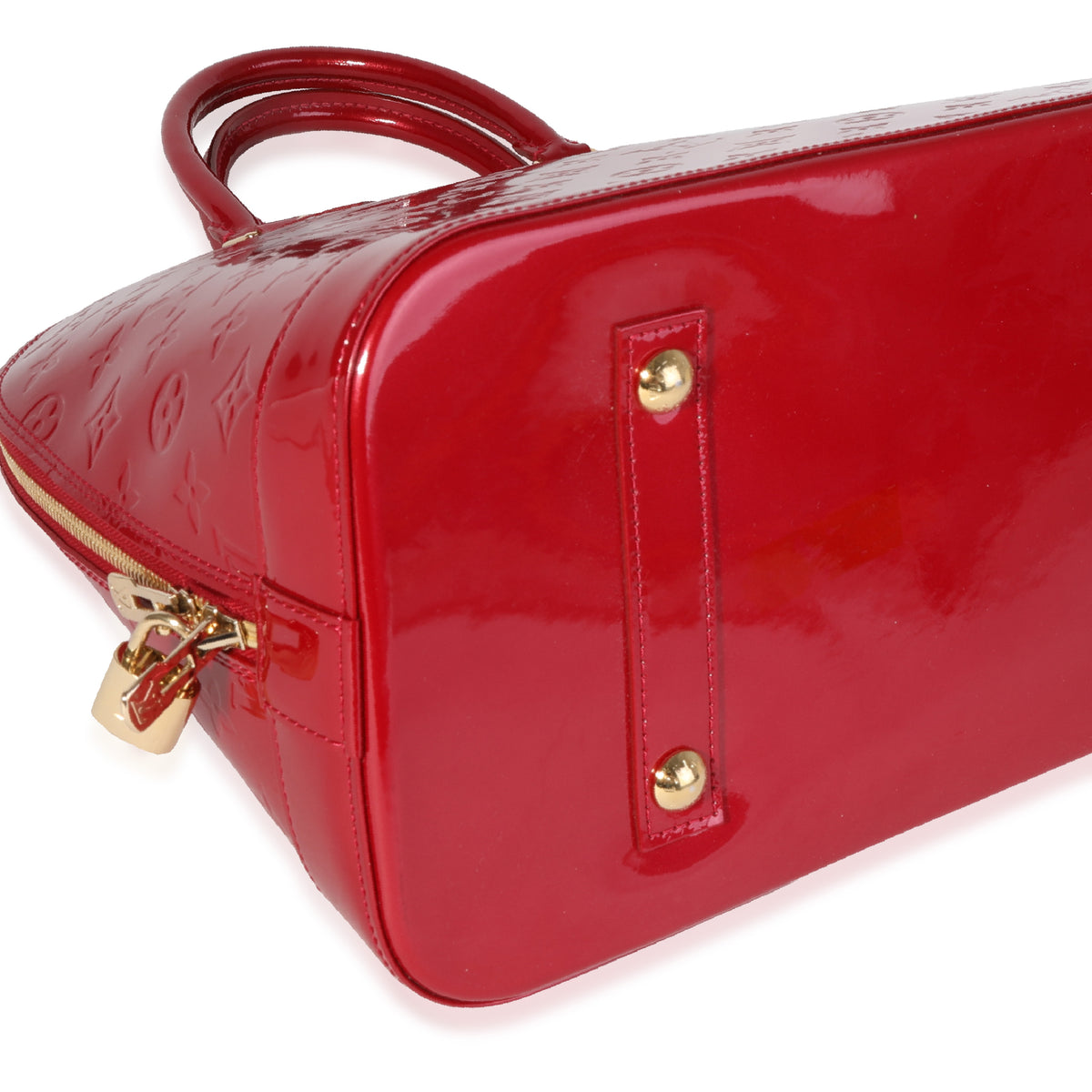 Louis Vuitton Red Monogram Vernis Alma GM Bag Leather Patent