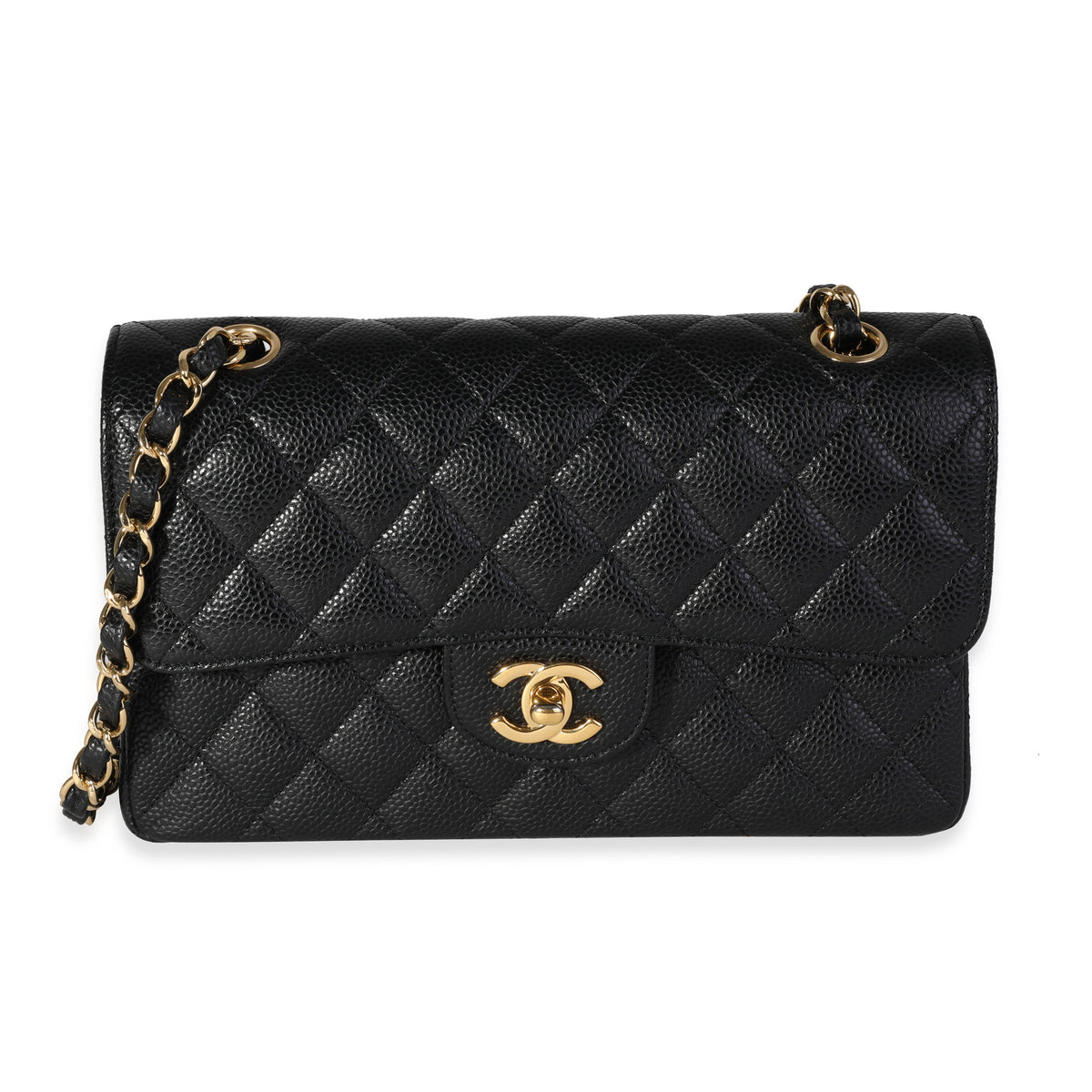 Chanel Black Quilted Caviar Small Classic Double Flap Bag, myGemma, CH