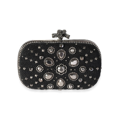 Bottega Veneta Stingray Embellished Knot Clutch