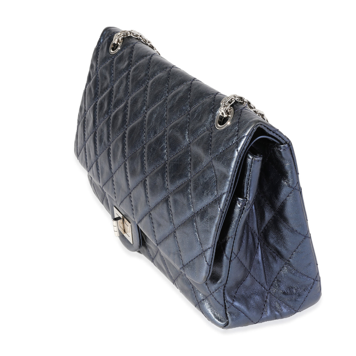 Chanel Gray Quilted Aged Calfskin Reissue 2.55 227 Double Flap Bag, myGemma, QA