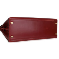 Hermès Vintage Rouge H Box Calf Sellier Kelly 32 GHW