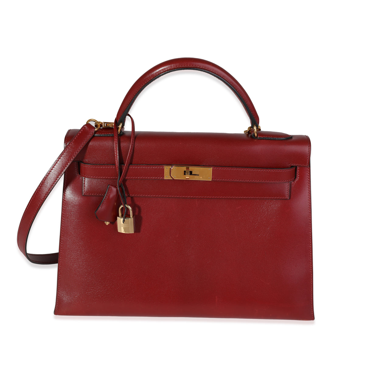 Kelly 32 bag in red leather