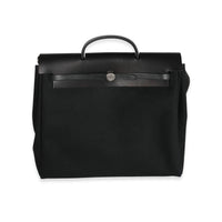 Hermès Black Toile & Vache Hunter 2-In-1 Herbag PHW