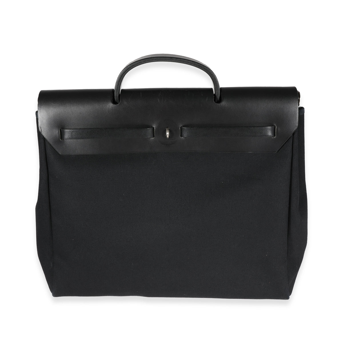 Hermès Black Toile & Vache Hunter 2-In-1 Herbag PHW