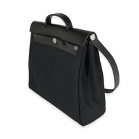 Hermès Black Toile & Vache Hunter 2-In-1 Herbag PHW