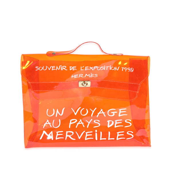 Hermès Orange Vinyl Souvenir De L'Exposition Kelly Bag | myGemma