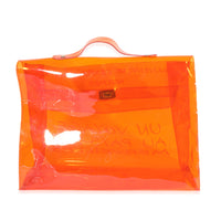 Hermès Orange Vinyl Souvenir De LExposition Kelly Bag