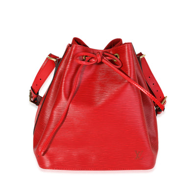 Louis Vuitton Red Epi Leather Petit Noé Bag