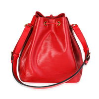 Louis Vuitton Red Epi Leather Petit Noé Bag