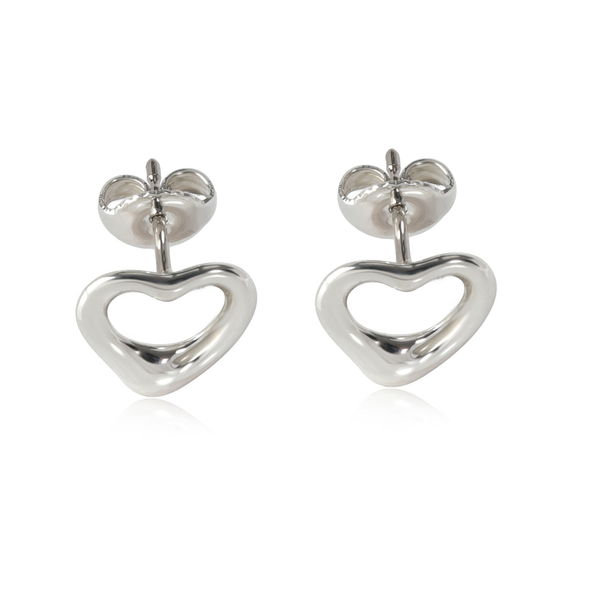 Tiffany & Co. Elsa Peretti Open Heart Earrings in  Sterling Silver