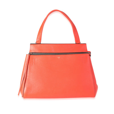 Celine Orange Calfskin Medium Edge Bag