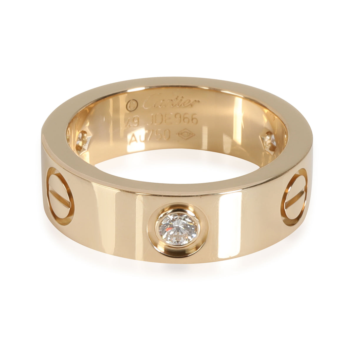 Cartier LOVE Diamond Ring in 18k Yellow Gold 0.22 CTW myGemma NZ Item 116121