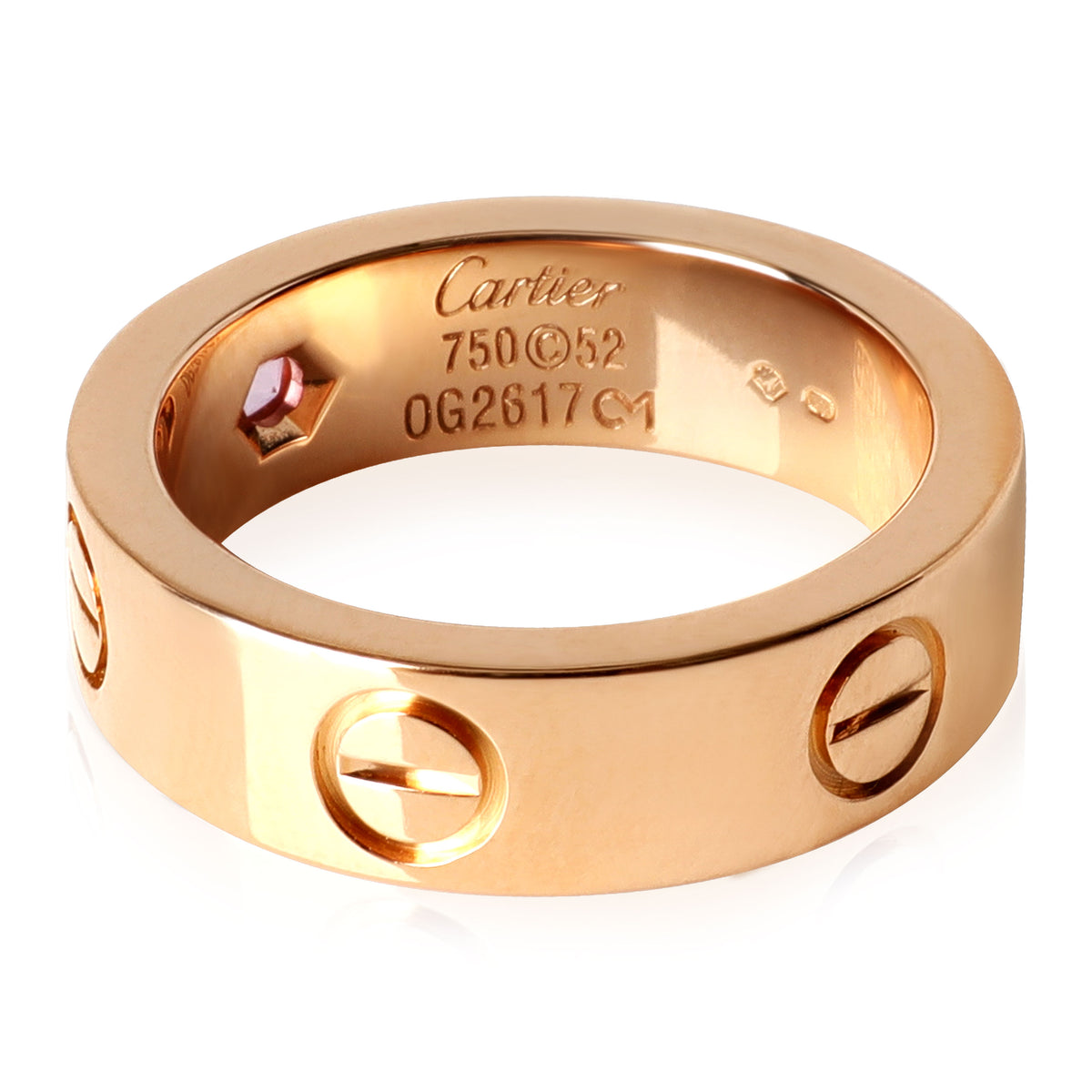 Cartier LOVE Sapphire Ring in 18K Rose Gold Pink