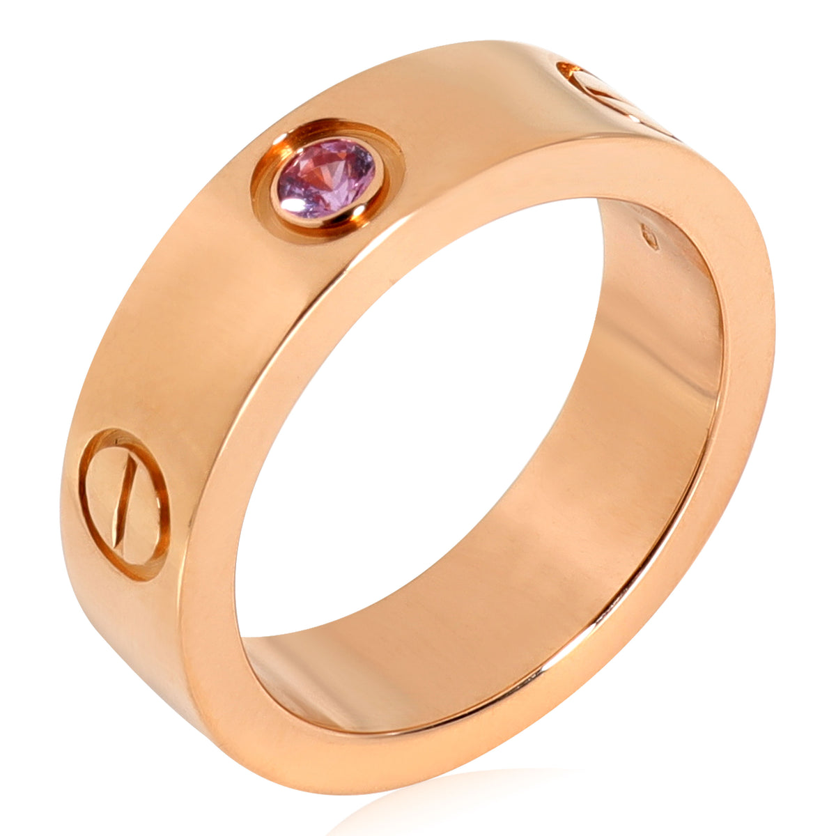 Cartier LOVE Sapphire Ring in 18K Rose Gold Pink myGemma Item