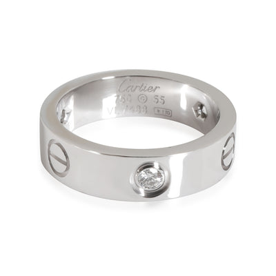 Cartier LOVE Diamond Ring in 18k White Gold 0.22 CTW