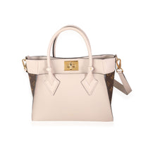 Louis Vuitton Greige Calfskin & Monogram Canvas On My Side Tote PM