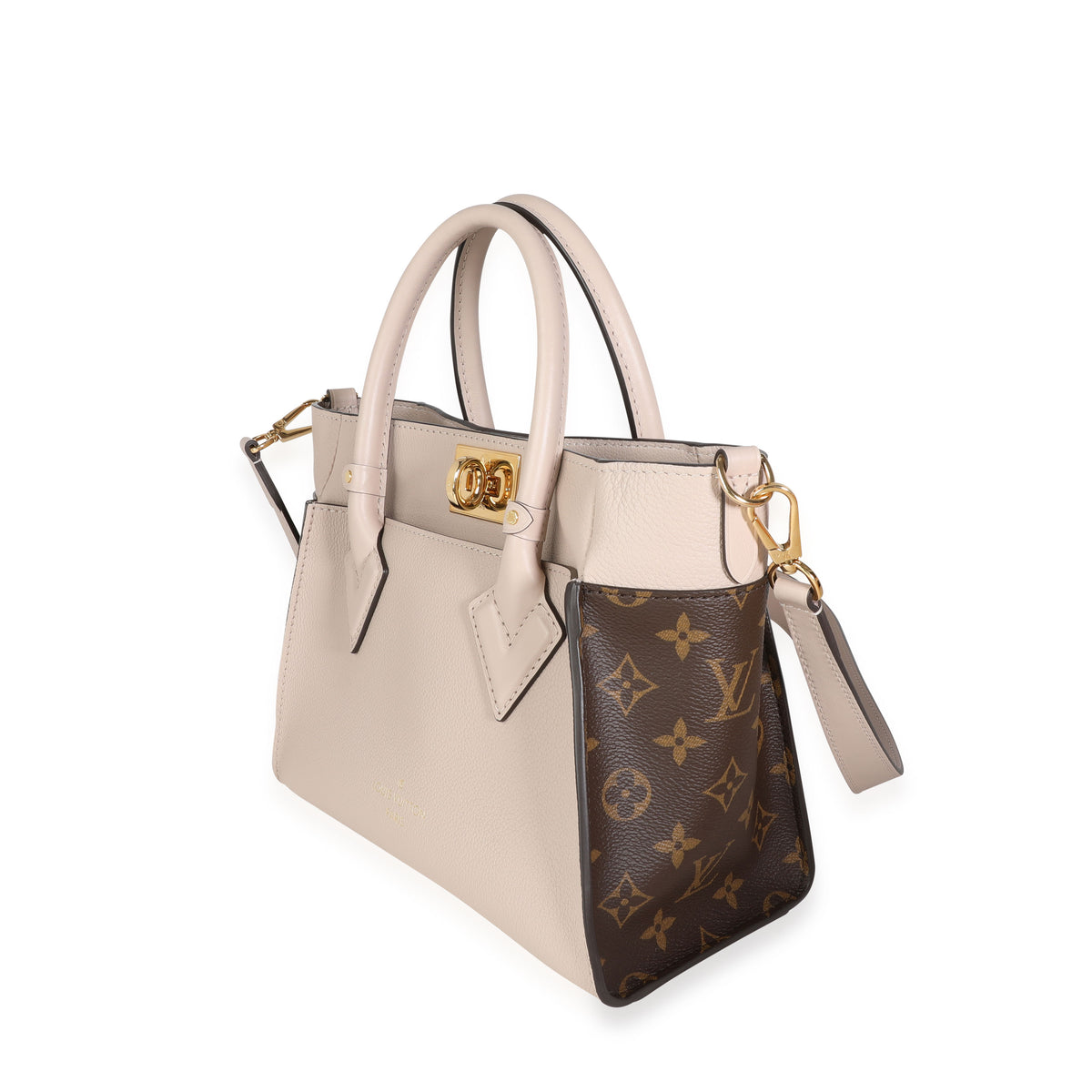 Louis Vuitton On My Side PM Monogram Canvas And Calfskin Bag In Greige -  Praise To Heaven