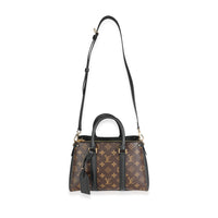 Louis Vuitton Black Leather & Monogram Canvas Soufflot BB