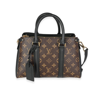 Louis Vuitton Black Leather & Monogram Canvas Soufflot BB