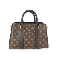 Louis Vuitton Black Leather & Monogram Canvas Soufflot BB