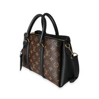 Louis Vuitton Black Leather & Monogram Canvas Soufflot BB