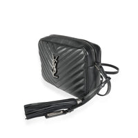 Saint Laurent Black Matelassé Calfskin Monogram Lou Camera Bag