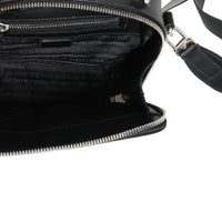 Prada Black Saffiano Leather Brique Cross-Body Bag