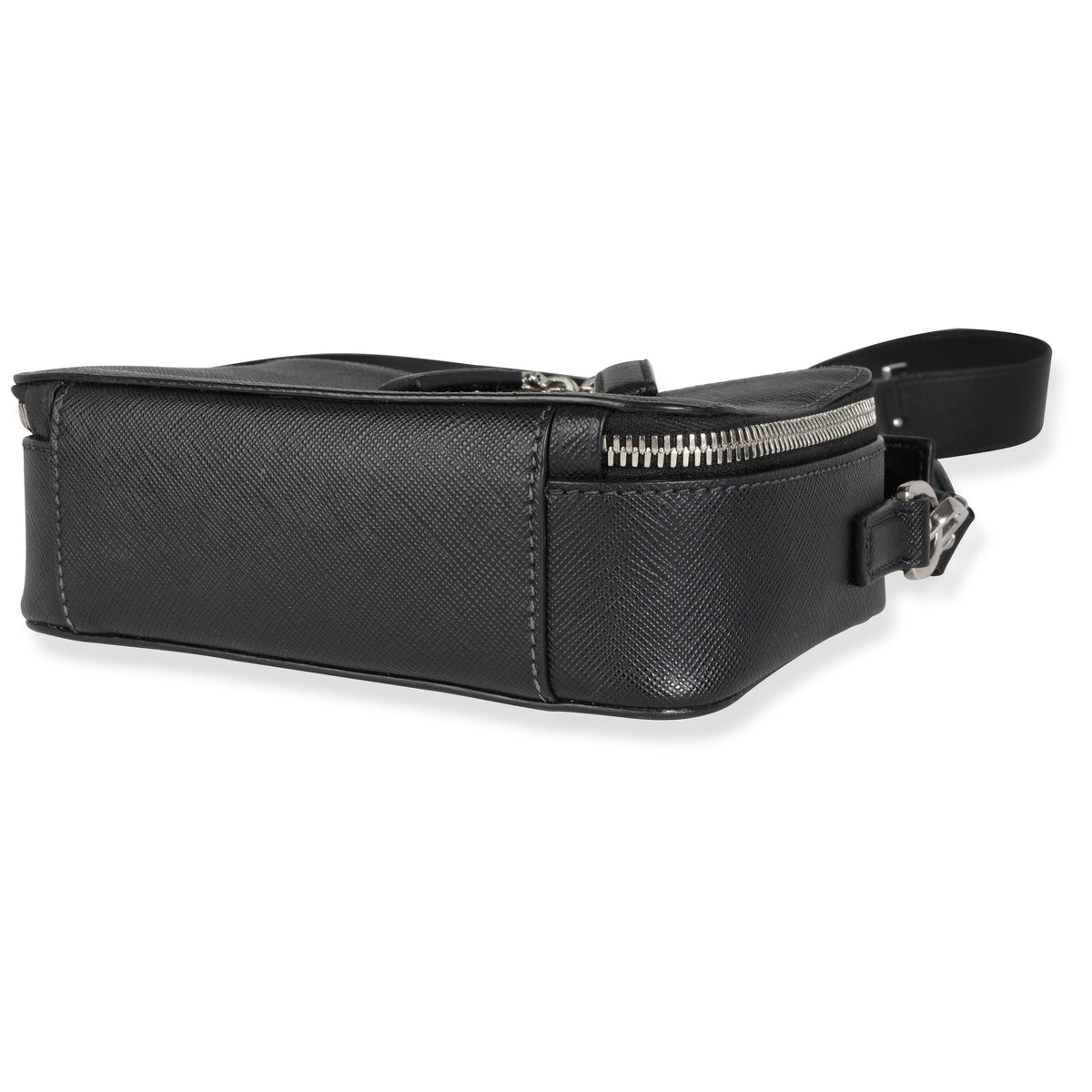 Prada Black Saffiano Leather Brique Cross-Body Bag