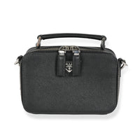 Prada Black Saffiano Leather Brique Cross-Body Bag