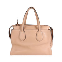 Gucci Tan Pebbled Leather Studded Ramble Satchel