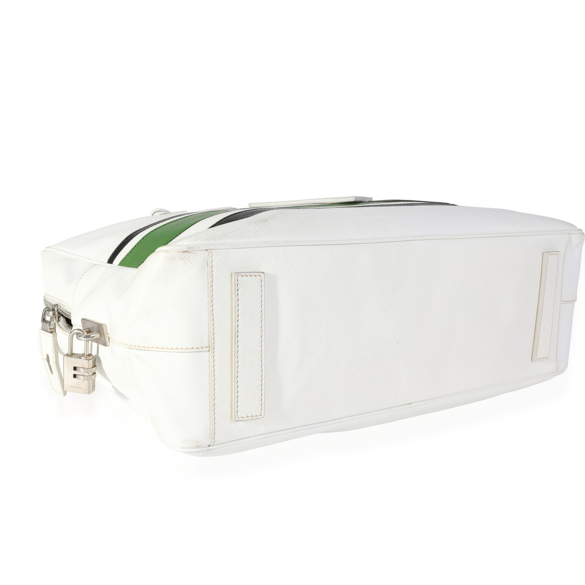 Prada White Saffiano Leather Crossbody Saddle Bag, myGemma