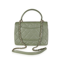 Chanel Sage Quilted Lambskin Trendy Top Handle Bag